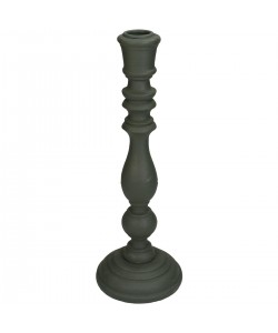 Κηροπήγιο ArteLibre Γκρι Polyresin 10x10x28cm