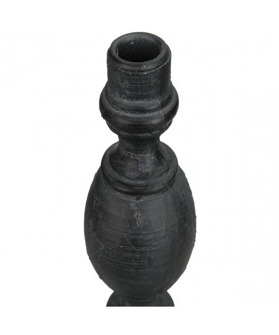 Κηροπήγιο ArteLibre Μαύρο Polyresin 8.5x8.5x22cm