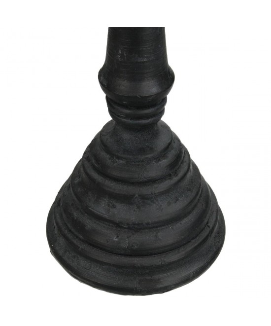 Κηροπήγιο ArteLibre Μαύρο Polyresin 10x10x28cm