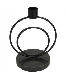 Κηροπήγιο ArteLibre Μαύρο Μέταλλο 11x8.5x14.5cm