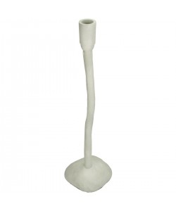 Κηροπήγιο ArteLibre Ιβουάρ Αλουμίνιο 13x12x42cm