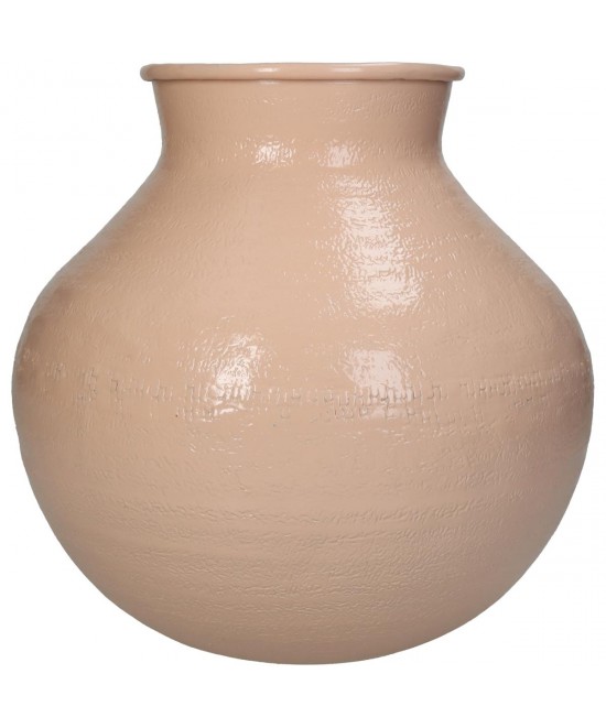 Βάζο ArteLibre Ροδακινί Αλουμίνιο 23x23x23cm