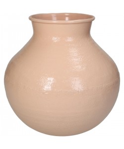 Βάζο ArteLibre Ροδακινί Αλουμίνιο 23x23x23cm