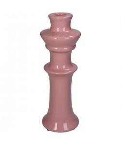 Κηροπήγιο ArteLibre Ροζ Κεραμικό 8x8x24cm