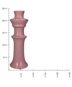 Κηροπήγιο ArteLibre Ροζ Κεραμικό 8x8x24cm