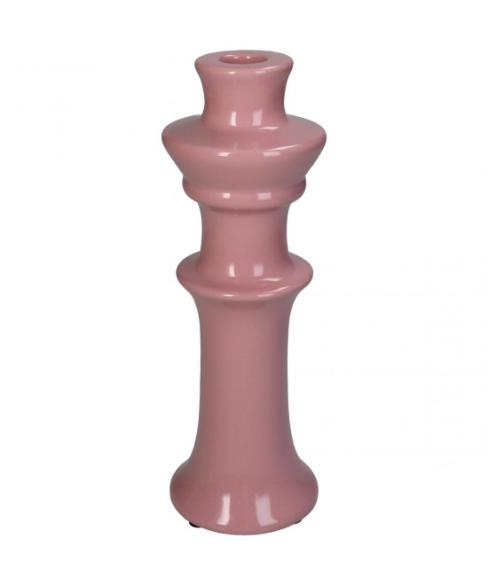 Κηροπήγιο ArteLibre Ροζ Κεραμικό 8x8x24cm