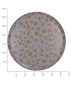 Δίσκος ArteLibre Λουλούδια Πολύχρωμο Μέταλλο 33x33x1.8cm