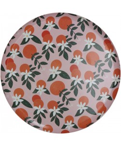 Δίσκος ArteLibre Πορτοκάλια Πολύχρωμο Μέταλλο 33x33x1.5cm