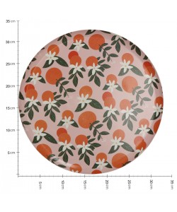 Δίσκος ArteLibre Πορτοκάλια Πολύχρωμο Μέταλλο 33x33x1.5cm