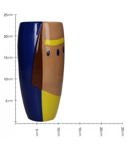 Βάζο ArteLibre Αφηρημένο Πρόσωπο Πολύχρωμο Δολομίτης 11.5x11.5x23.4cm