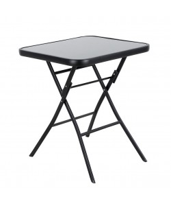 Τραπέζι Μεταλλικό ArteLibre Πτυσσόμενο TAURUS Μαύρο 60x60x70cm