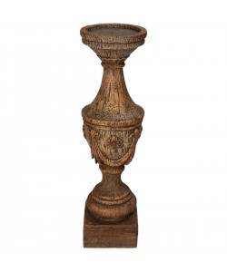 Κηροπήγιο ArteLibre Καφέ Polyresin 10x10x36.8cm