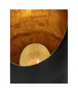 Κηροπήγιο ArteLibre Μαύρο Αλουμίνιο 17x17x27cm
