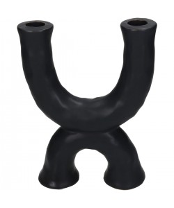 Κηροπήγιο ArteLibre Μαύρο Κεραμικό 16.5x5.5x21.5cm