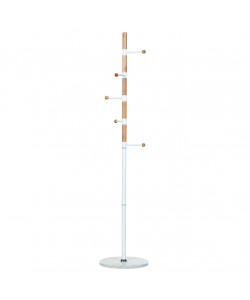 Καλόγερος ArteLibre BRAIES Λευκό/Φυσικό Μέταλλο/Ξύλο/Μάρμαρο 37x37x170cm