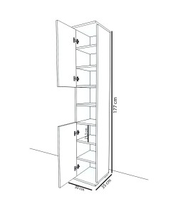 Έπιπλο Εισόδου ArteLibre ELNA Λευκό Μοριοσανίδα 30x35x177cm Έπιπλο Εισόδου ArteLibre ELNA Λευκό Μοριοσανίδα 30x35x177cm