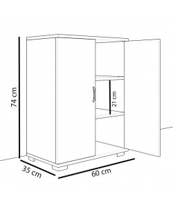 Παπουτσοθήκη ArteLibre MASEGO Λευκό Μοριοσανίδα 35x72x80cm