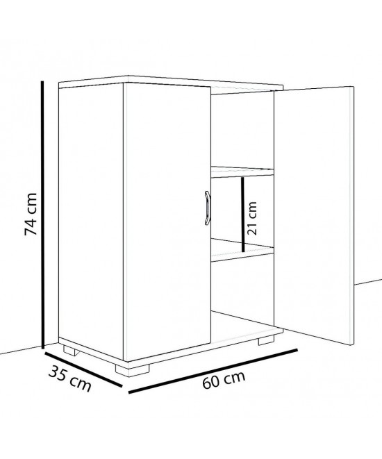 Παπουτσοθήκη ArteLibre MASEGO Λευκό Μοριοσανίδα 35x72x80cm