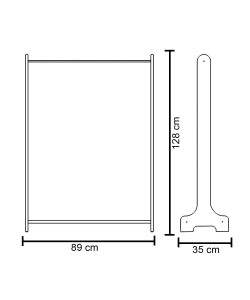 Κρεμάστρα Δαπέδου ArteLibre ORATILE Δρυς Μοριοσανίδα/Μέταλλο 89x35x128cm