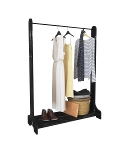 Κρεμάστρα Δαπέδου ArteLibre ORATILE Μαύρο Μοριοσανίδα/Μέταλλο 89x35x128cm