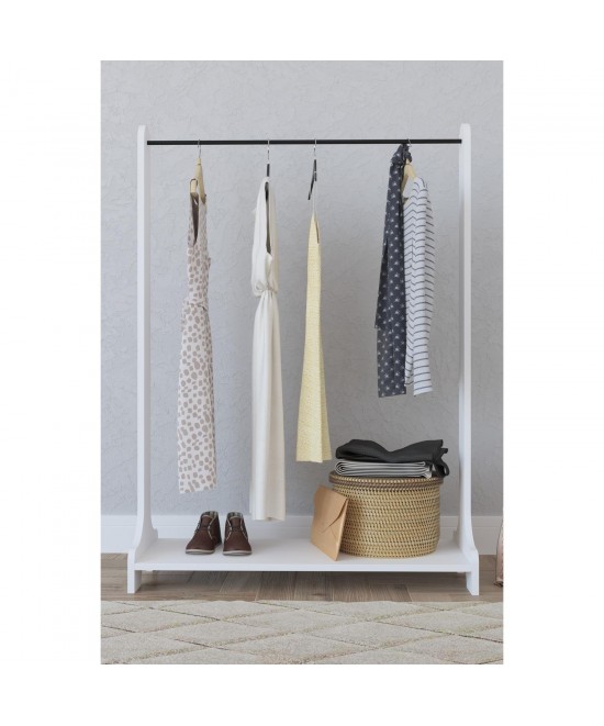 Κρεμάστρα Δαπέδου ArteLibre ORATILE Λευκό Μοριοσανίδα/Μέταλλο 89x35x128cm