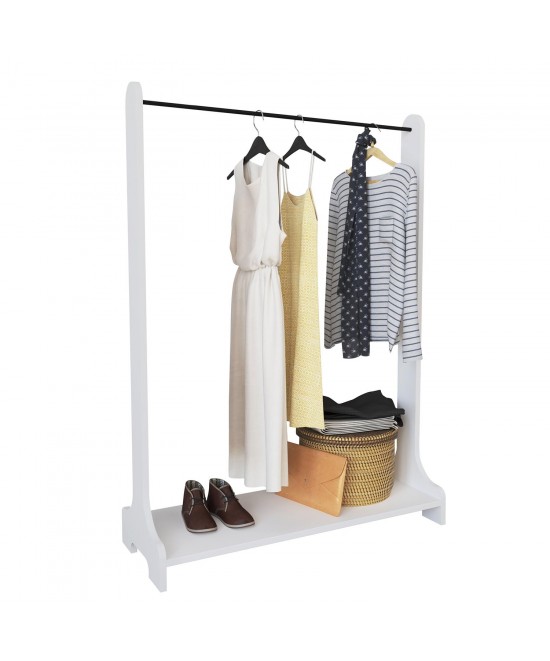 Κρεμάστρα Δαπέδου ArteLibre ORATILE Λευκό Μοριοσανίδα/Μέταλλο 89x35x128cm