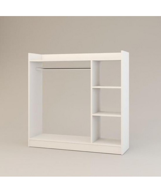 Κρεμάστρα Δαπέδου ArteLibre ZOLA Λευκό Μοριοσανίδα/Μέταλλο 123.6x35x120cm