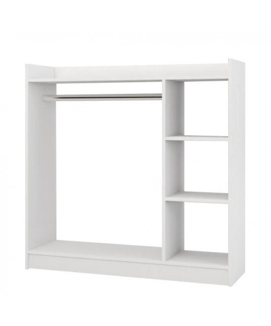 Κρεμάστρα Δαπέδου ArteLibre ZOLA Λευκό Μοριοσανίδα/Μέταλλο 123.6x35x120cm