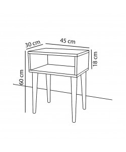 Κομοδίνο ArteLibre GANIRU Καρυδί Μοριοσανίδα/Ξύλο 45x30x60cm Κομοδίνο ArteLibre GANIRU Καρυδί Μοριοσανίδα/Ξύλο 45x30x60cm