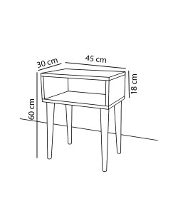 Κομοδίνο ArteLibre GANIRU Cordoba Μοριοσανίδα/Ξύλο 45x30x60cm Κομοδίνο ArteLibre GANIRU Cordoba Μοριοσανίδα/Ξύλο 45x30x60cm