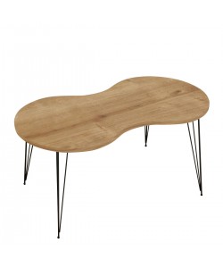 Τραπεζάκι Σαλονιού ArteLibre SADE Δρυς Μοριοσανίδα/Μέταλλο 41x90x40cm