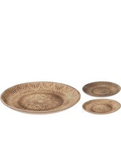 Πιάτο ArteLibre Καφέ Ξύλο 29.5x29.5x3cm Σε 2 Σχέδια