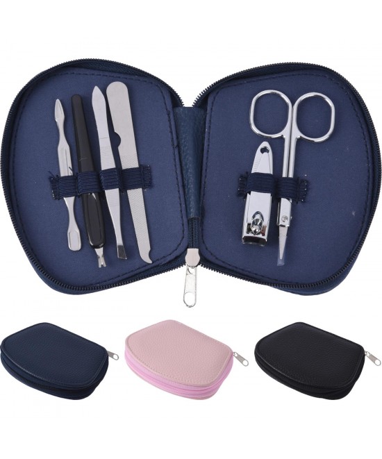 Σετ Μανικιούρ 6 Εργαλείων Σε Θήκη PU Με Φερμουάρ 115x85x23mm Σε 3 Χρώματα Σετ Μανικιούρ 6 Εργαλείων Σε Θήκη PU Με Φερμουάρ 115x85x23mm Σε 3 Χρώματα