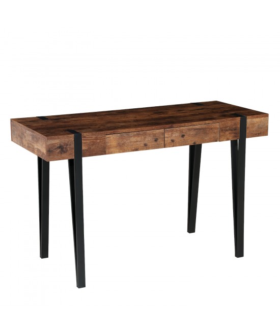 Γραφείο ArteLibre BIX Καρυδί/Μαύρο MDF/Μέταλλο 120x50x75cm