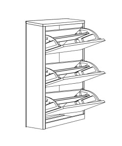 Παπουτσοθήκη ArteLibre DORIT Λευκό Μοριοσανίδα/Μελαμίνη 73x24x113.2cm
