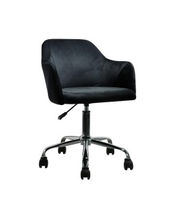 Πολυθρόνα Γραφείου ArteLibre COLONEL Μαύρο Βελούδο 56x57x75-85cm