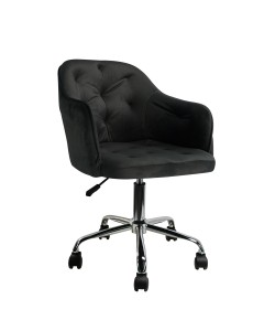 Πολυθρόνα Γραφείου ArteLibre OXLEY Μαύρο Βελούδο 53.5x56.5x75-85cm