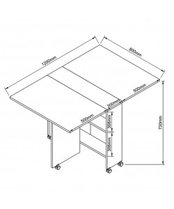Τραπεζάκι Πτυσσόμενο ArteLibre Με Ροδάκια STANLEY Καρυδί Μοριοσανίδα 120x80x73cm Τραπεζάκι Πτυσσόμενο ArteLibre Με Ροδάκια STANLEY Καρυδί Μοριοσανίδα 120x80x73cm