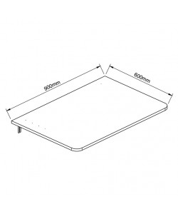 Τραπεζάκι Πτυσσόμενο Τοίχου ArteLibre ANAICA Μαύρο Μοριοσανίδα 90x60cm