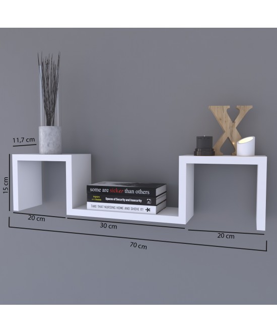 Ράφι Τοίχου ArteLibre ESTERLINE Λευκό Μοριοσανίδα 70x11.7x15cm Ράφι Τοίχου ArteLibre ESTERLINE Λευκό Μοριοσανίδα 70x11.7x15cm