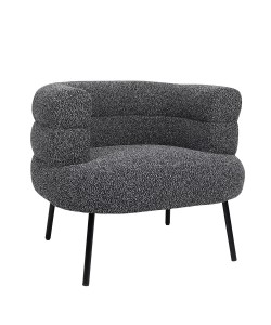Πολυθρόνα ArteLibre CEREN Μαύρο Ύφασμα/Μέταλλο/Ξύλο 87x80x70cm
