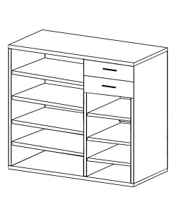 Παπουτσοθήκη ArteLibre MARIE Γκρι Μοριοσανίδα/Μελαμίνη 120x33x100cm