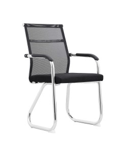 Καρέκλα Επισκέπτη ArteLibre RONOA Μαύρο/Χρώμιο Mesh/Μέταλλο 55x56.5x95cm