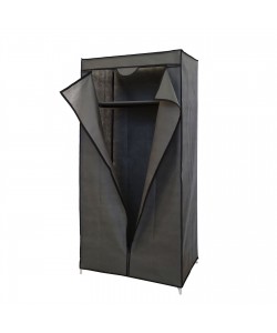 Ντουλάπα Ρούχων Γκρι Ύφασμα/Μέταλλο 75x45x160cm