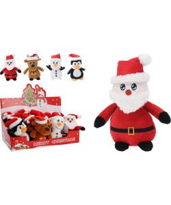 Χριστουγεννιάτικη Φιγούρα Πολύχρωμο Λούτρινο 14cm Σε 4 Σχέδια