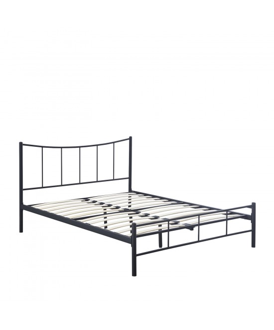 Κρεβάτι Ημίδιπλο ArteLibre ROSE Μαύρο Μέταλλο 208x129x100cm (Στρώμα 120x200cm) Κρεβάτι Ημίδιπλο ArteLibre ROSE Μαύρο Μέταλλο 208x129x100cm (Στρώμα 120x200cm)