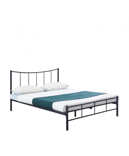 Κρεβάτι Ημίδιπλο ArteLibre ROSE Μαύρο Μέταλλο 208x129x100cm (Στρώμα 120x200cm) Κρεβάτι Ημίδιπλο ArteLibre ROSE Μαύρο Μέταλλο 208x129x100cm (Στρώμα 120x200cm)