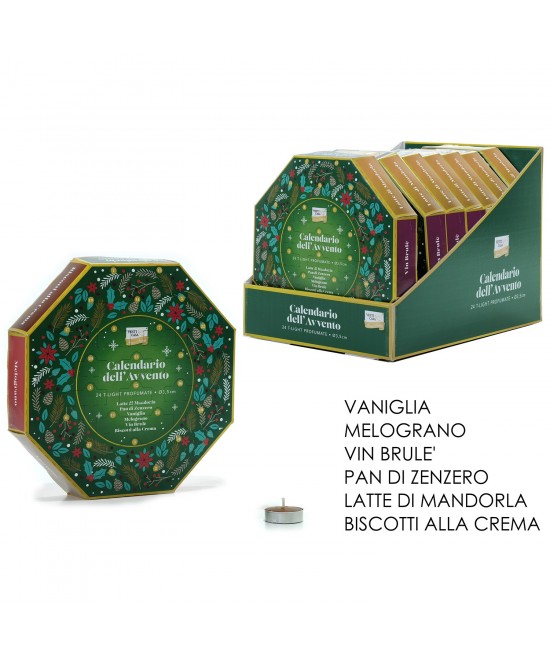 Εορταστικό Ημερολόγιο Χριστουγέννων 24 Αρωματικά Ρεσώ Φ3.5cm Με 6 Αρώματα