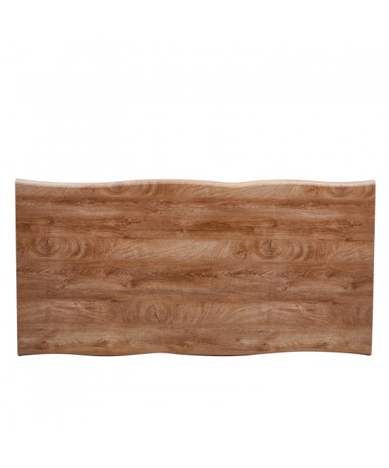 Τραπέζι Τραπεζαρίας ArteLibre AOSA Honey Maple/Μαύρο MDF/Μέταλλο 160x90x76cm