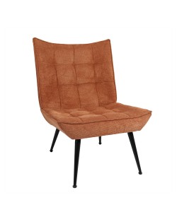 Πολυθρόνα ArteLibre LAURINA Πορτοκαλί Ύφασμα/Μέταλλο 96x69x82cm